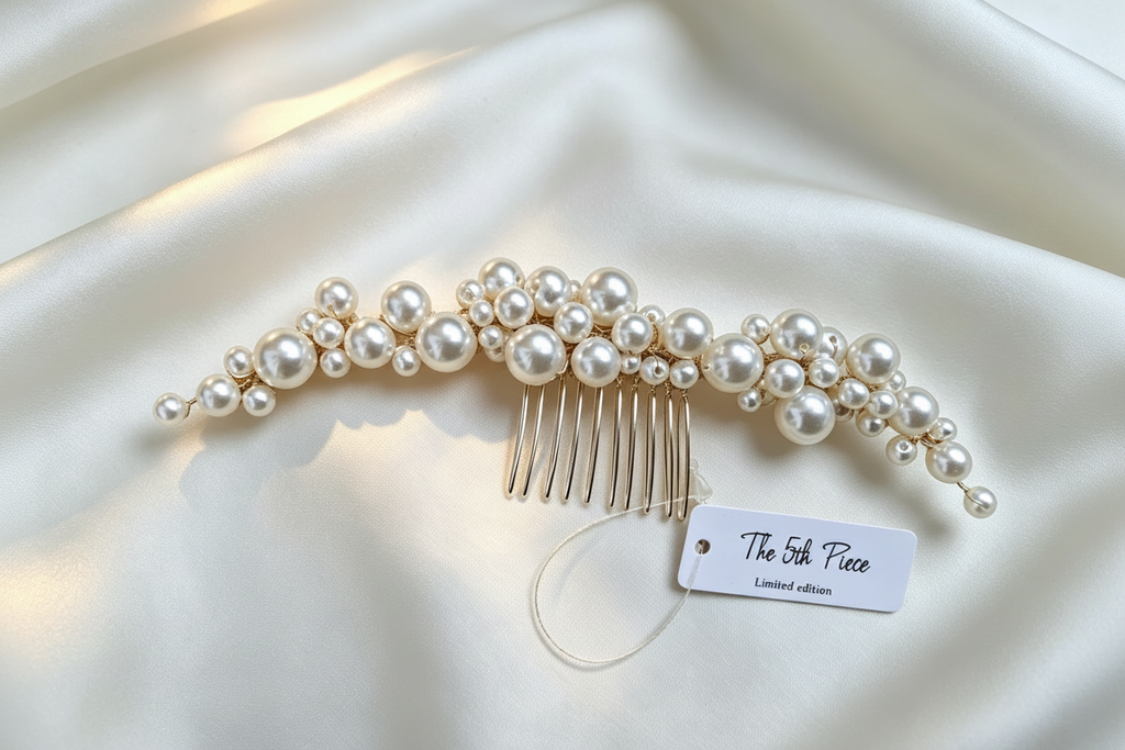 Pearl Cascade Bridal Hair Comb