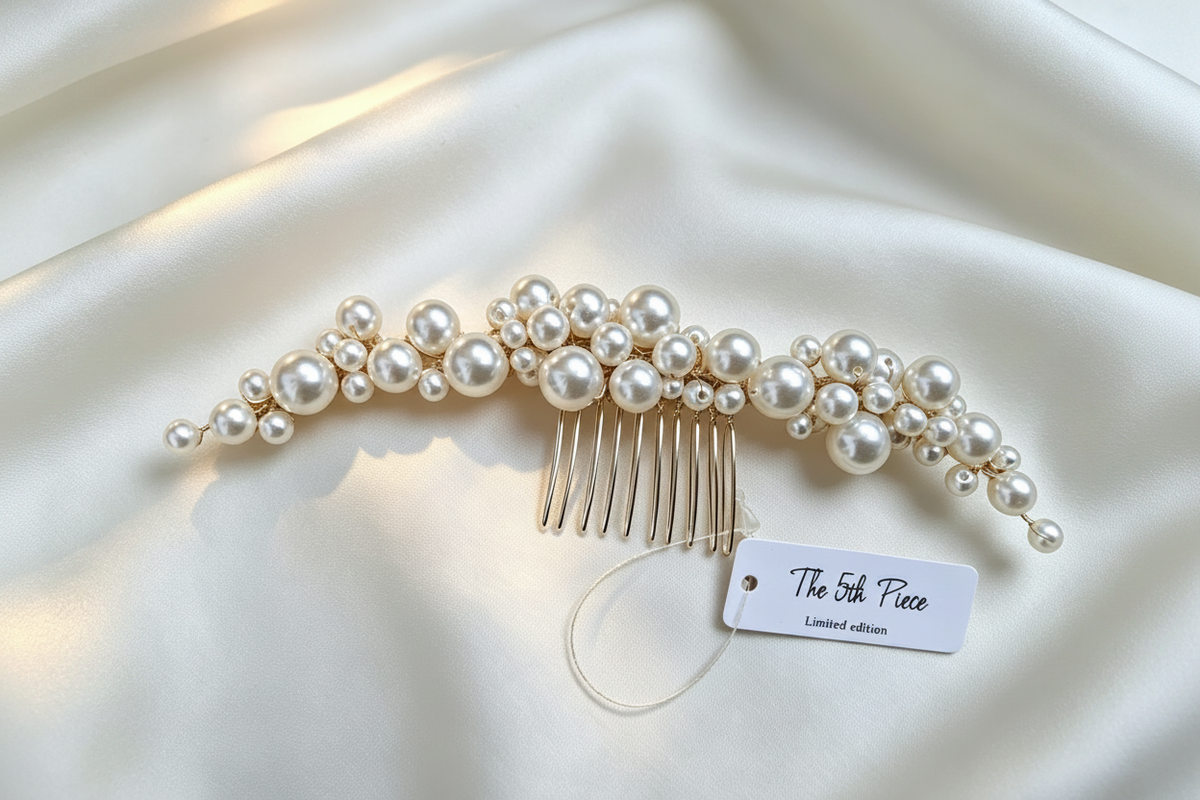Pearl Cascade Bridal Hair Comb