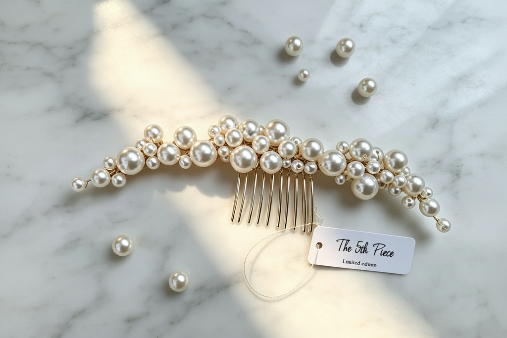 Pearl Cascade Bridal Hair Comb