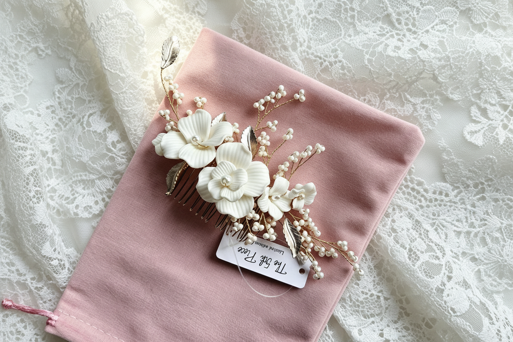 5. Petals & Pearls Bridal Hair Comb ✨ FREE GIFT — Limited Stock!