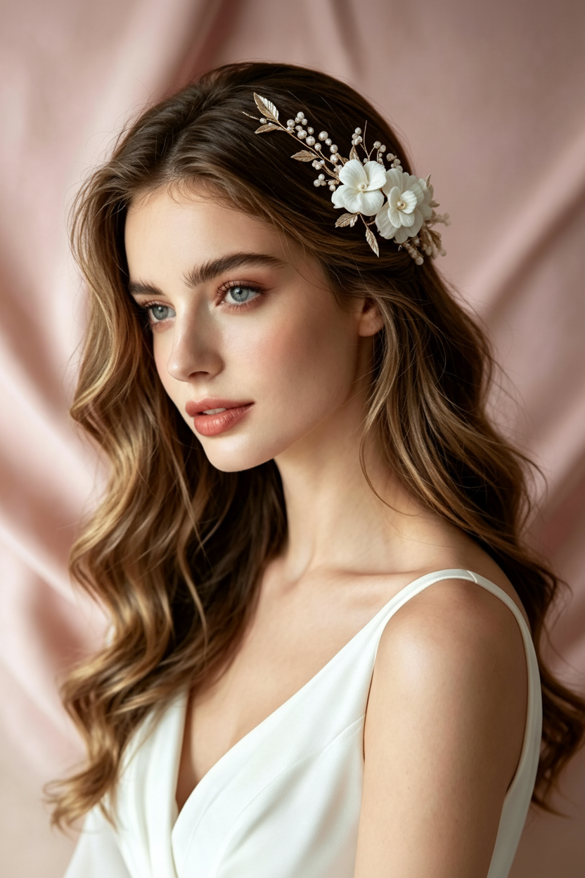 5. Petals & Pearls Bridal Hair Comb ✨ FREE GIFT — Limited Stock!