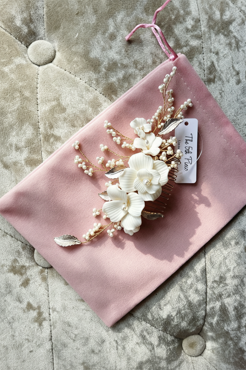 5. Petals & Pearls Bridal Hair Comb ✨ FREE GIFT — Limited Stock!