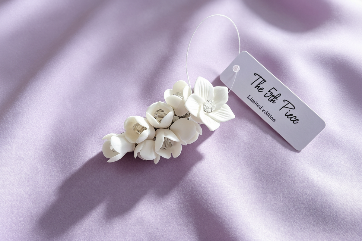 Moonlight Blooms Crystal Hair Clip .