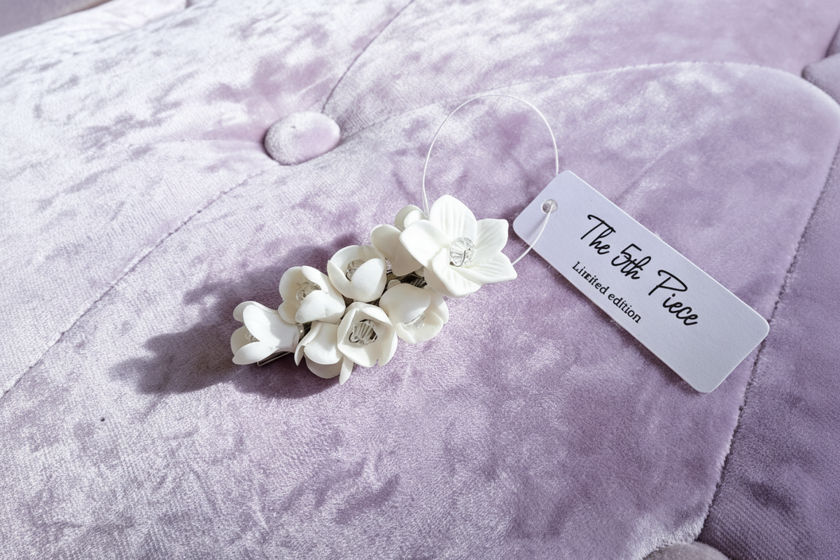 Moonlight Blooms Crystal Hair Clip .