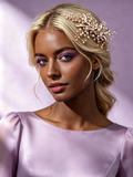Enchanted Gold Pearl Hair Accessory • Wedding & Special Occasion