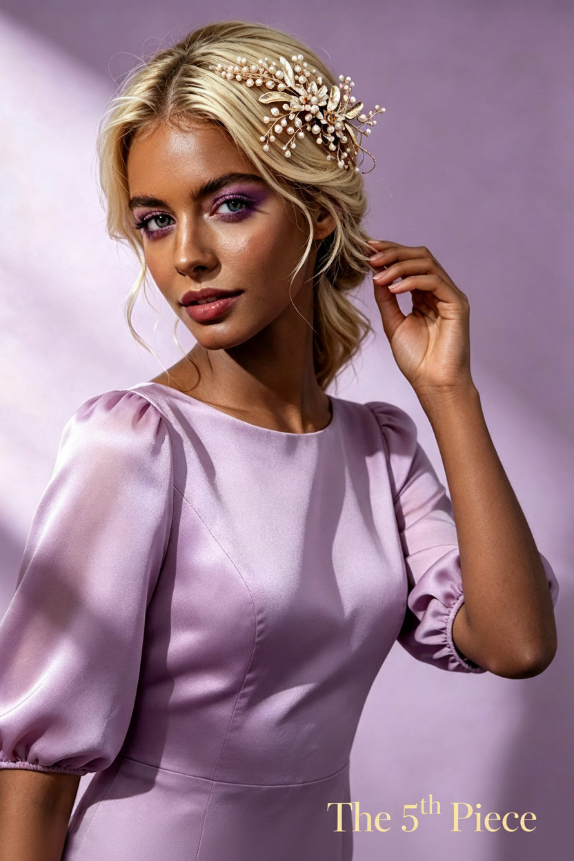 Enchanted Gold Pearl Hair Accessory • Wedding & Special Occasion
