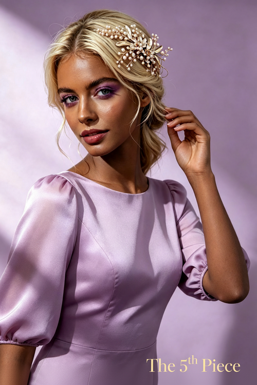 Enchanted Gold Pearl Hair Accessory • Wedding & Special Occasion
