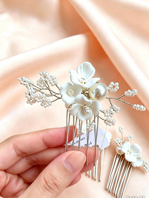 Bridal Pearl Floral Hair Set — Luxury Limited Edition